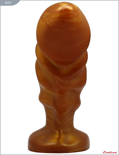 Жёлтая анальная пробка анатомической формы Eroticon 30155 (13 см)