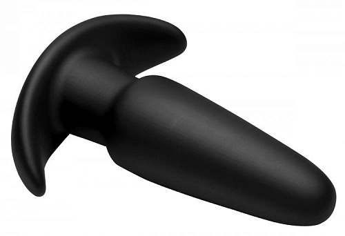 Чёрная анальная вибропробка XR Brands Kinetic Thumping 7X Medium Anal Plug AF912 (13,3 см)