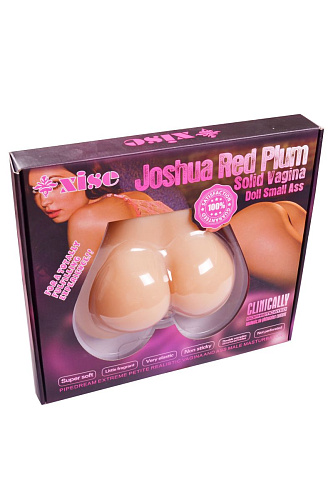 Телесная вибровагина с татуировкой-розочкой на попке Xise XS-MA50004