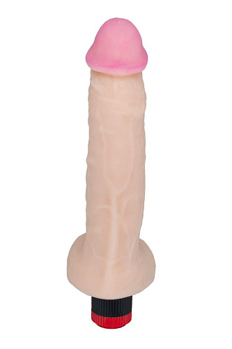 Вибратор-гигант с большой мошонкой телесного цвета LOVETOY (А-Полимер) 803300 (23,5 см)