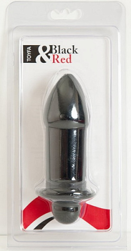 Чёрная вибровтулка с заострённым кончиком ToyFa 901320-5 (11,5 см)