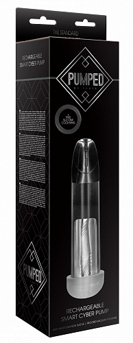 Прозрачная помпа Shots Media BV Rechargeable Smart Cyber Pump with sleeve PMP034TRA