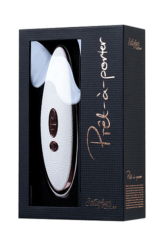 Вакуумно-волновой бело-розовый стимулятор с вибрацией Satisfyer Luxury Prêt-à-porter J2018-27-2