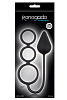 Чёрная анальная пробка с эрекционными кольцами NS Novelties Renegade 3 Ring Circus Medium Black NSN-1109-53