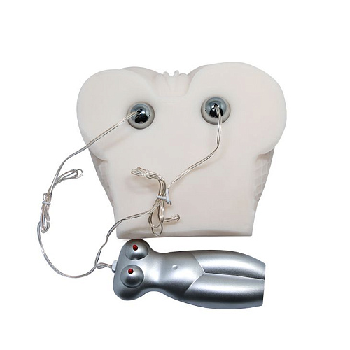 Мастурбатор телесного цвета в виде пышной попки в сетке Baile BM-009182