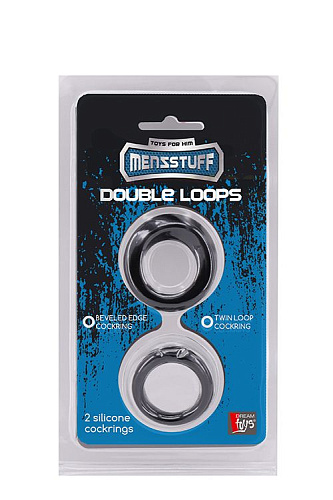 Набор из 2 эрекционных колец одинарного и двойного Dream Toys MENZSTUFF DOUBLE LOOPS 2 SILICONE RING:  21181