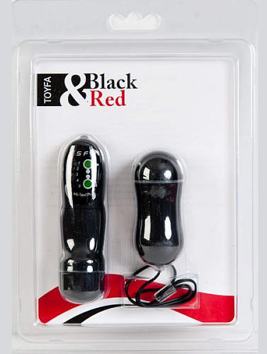 Чёрное виброяйцо с пультом ДУ ToyFa 901010-5 (7 см)