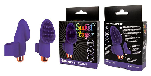 Фиолетовый клиторальный вибромассажёр с усиками Bior toys ST-40196-5 (9 см)