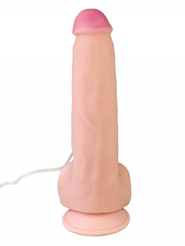 Телесный реалистичный вибромассажёр с выносным пультом Сумерки богов №58 3204-58 BX DD (22 см)