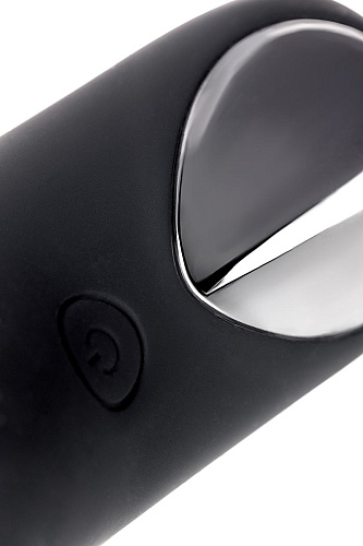 Чёрный изогнутый вибростимулятор простаты Erotist 541310