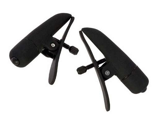 Вибро-стимуляторы чёрного цвета на соски California Exotic Novelties Grips SE-6892-03-3