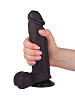 Чёрный дилдо на присоске LOVETOY (А-Полимер) 401500 (19 см)