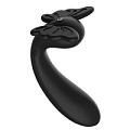 Чёрный вибромассажёр-бабочка Dream Toys BUTTERFLY G 21638