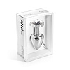 Серебристая анальная пробка DIOGOL ANNI round silver plated T2 1020052000 (7,5 см)