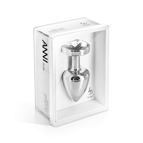 Серебристая анальная пробка DIOGOL ANNI round silver plated T2 1020052000 (7,5 см)