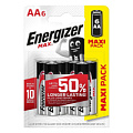 Батарейки Energizer MAX E91/AA 1.5V E301533801 (тип AA, 6 шт)