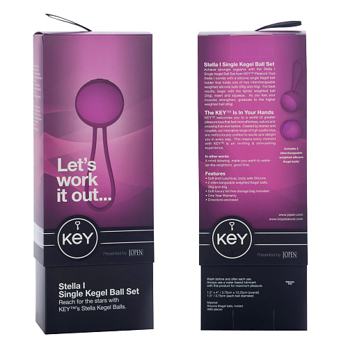 Розовый вагинальный шарик соло со сменным грузом Jopen STELLA I JO-8020-00-3