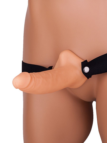 Фаллопротез телесного цвета на чёрной резинке Сумерки богов №3 1005-03 BX DD