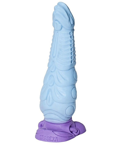 Нежно-голубой фантазийный фаллоимитатор Erasexa «Снежный дракон» zoo30 (28,5 см)