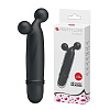 Чёрный вибратор со стимулирующими шариками Baile Goddard BI-014535-4 (11,8 см)