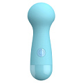 Голубой вибромассажёр Toy Joy CARA SMALL WAND BLUE 3006010164 (14 см)