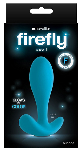 Голубая каплевидная анальная пробка NS Novelties Ace I Plug NSN-0476-37 (10,2 см)