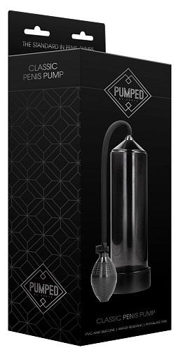 Чёрная ручная вакуумная помпа для мужчин Shots Media BV Classic Penis Pump PMP001BLK