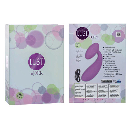 Фиолетовый изогнутый вибратор Jopen Lust by JOPEN L10 JO-4725-05-3
