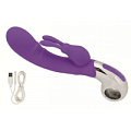 Фиолетовый вибратор California Exotic Novelties Embrace Bunny Wand SE-4610-50-3 (21 см)