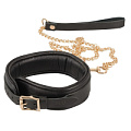 Чёрный кожаный ошейник с поводком Orion Leather Collar and Leash 20306671001