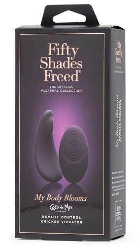 Фиолетовый клиторальный стимулятор Fifty Shades of Grey My Body Blooms Rechargeable Knicker Vibrator with Remote FS-69148