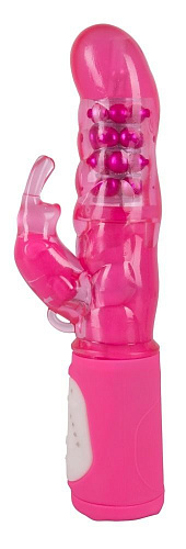 Розовый вибратор с клиторальным кроликом Orion PEARLFECT LINE 0579530 (24,5 см)