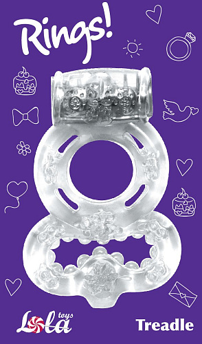Прозрачное эрекционное кольцо с подхватом Lola toys Rings Treadle 0114-60Lola