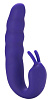 Фиолетовый вибратор Howells Ribbed Dual Stimulator with Rolling Ball 183316Purp (17 см)
