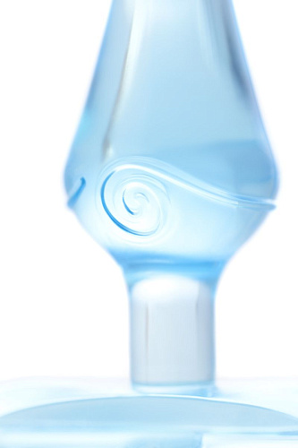 Голубая анальная втулка с ограничителем ToyFa 881304-6 (6,5 см)