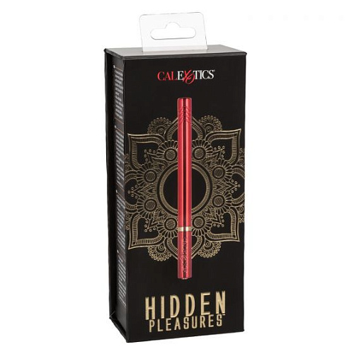 Красный ультратонкий вибромассажёр California Exotic Novelties Hidden Pleasures SE-0037-10-3