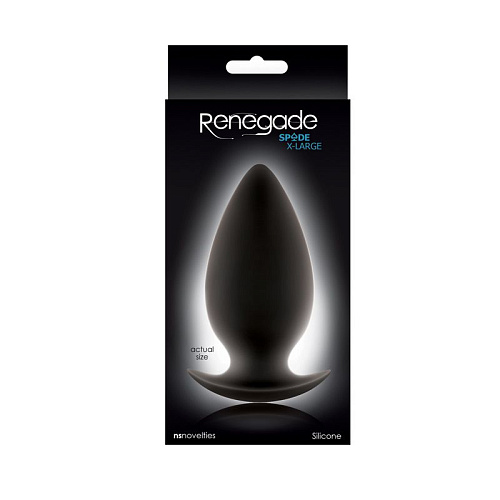 Чёрная анальная пробка большого размера для ношения NS Novelties Renegade Spades NSN-1106-43 (11,1 см)