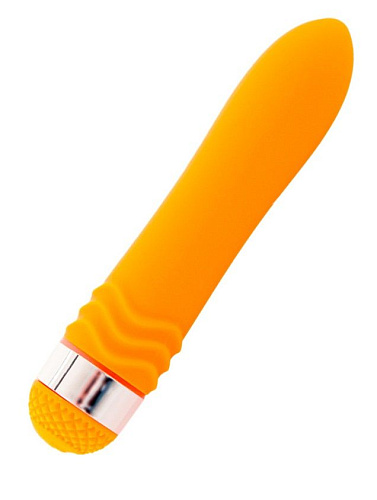 Водонепроницаемый оранжевый вибратор Sexus 931008-11 (14 см)
