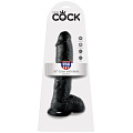 Реалистичный чёрный фаллоимитатор-гигант Pipedream 10 Cock with Balls PD5509-23 (25,4 см)