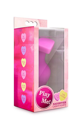 Розовый анальный плаг с основанием-сердечком Blush Novelties RIDE ME BL-95710 (10,6 см)