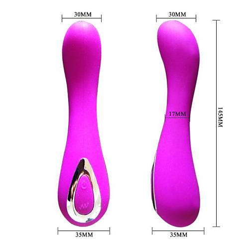 Перезаряжаемый вибромассажёр с 10 функциями вибрации Baile Rush BI-014106 (14,5 см)