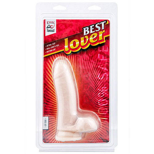 Телесный фаллоимитатор с мошонкой Erotic Fantasy Best Lover EF-T205 (16,5 см)