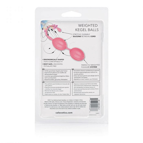 Розовые вагинальные шарики California Exotic Novelties Weighted Kegel Balls SE-1326-05-2