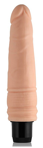Телесный водонепроницаемый вибратор-реалистик Lovetoy 1000 (17 см)