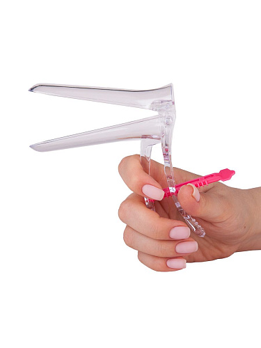 Малый пластиковый прозрачный гинекологический расширитель Сумерки богов 731-01 PP DD