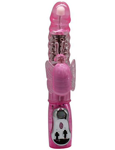Розовый вибратор с ротацией Eroticon Agent 007 30438 (25,5 см)