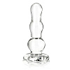 Анальный стимулятор-ёлочка из прозрачного стекла Glas GLAS-140 (9 см)