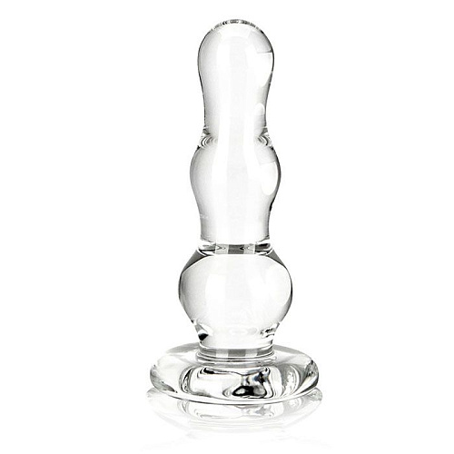 Анальный стимулятор-ёлочка из прозрачного стекла Glas GLAS-140 (9 см)