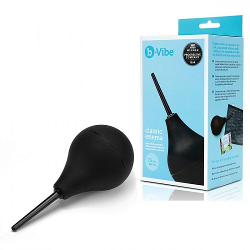 Классический чёрный анальный душ b-Vibe Classic Enema BV-024