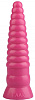 Розовая рельефная коническая анальная втулка Сумерки богов 1017-25 BX DD (22,5 см)